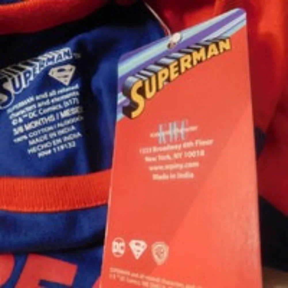 Superman One Piece Bodysuit Size 3/6 months NEW